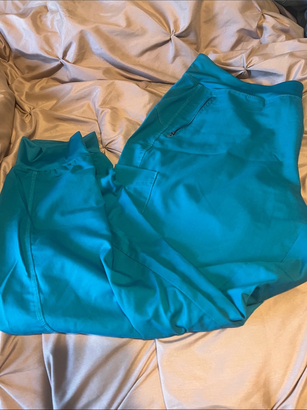 Teal Jogger Style Scrub Pants